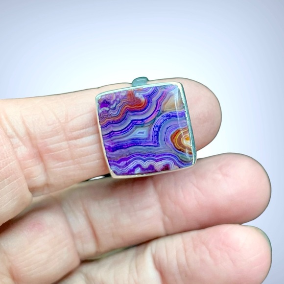 🌺Artisan Sterling & Natural Stone Ring - Picture 2 of 13